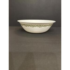 Vintage Corelle Serving Bowl Spring Blossom Green AKA Crazy Daisy 10.25” Wide
